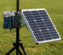 ZAMP 50-Watt, 12 Volt Solar Panel enables efficient MiniVol LFR Sampler operation in any location. Perfect for off-grid applications. Includes solar charger controller, battery, and mounting brackets. Designed to be easily mounted to Airmetrics Heavy-Duty Tripod.